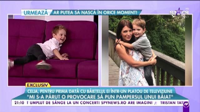 Celia, pentru prima oară cu băiețelul ei într-un platou de televiziune: "E o provocare"