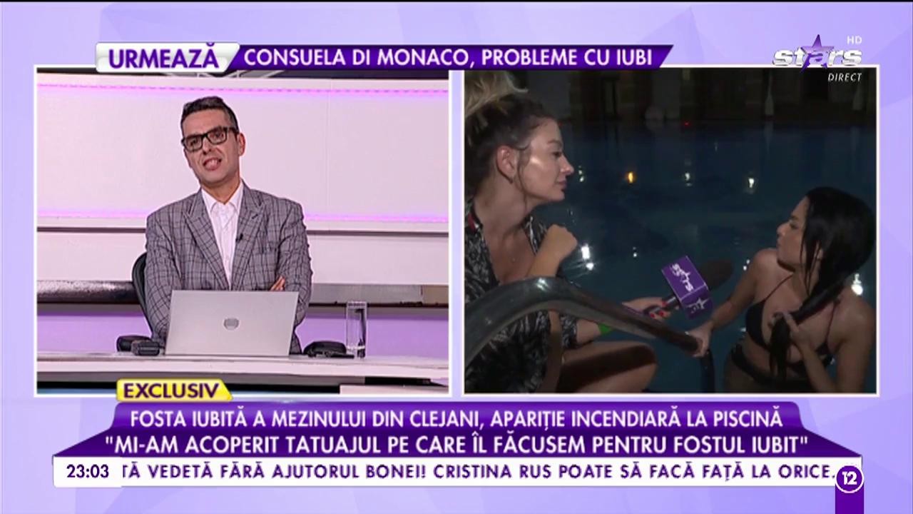 Fosta iubită a mezinului din Clejani, apariţie incendiară la piscină!
