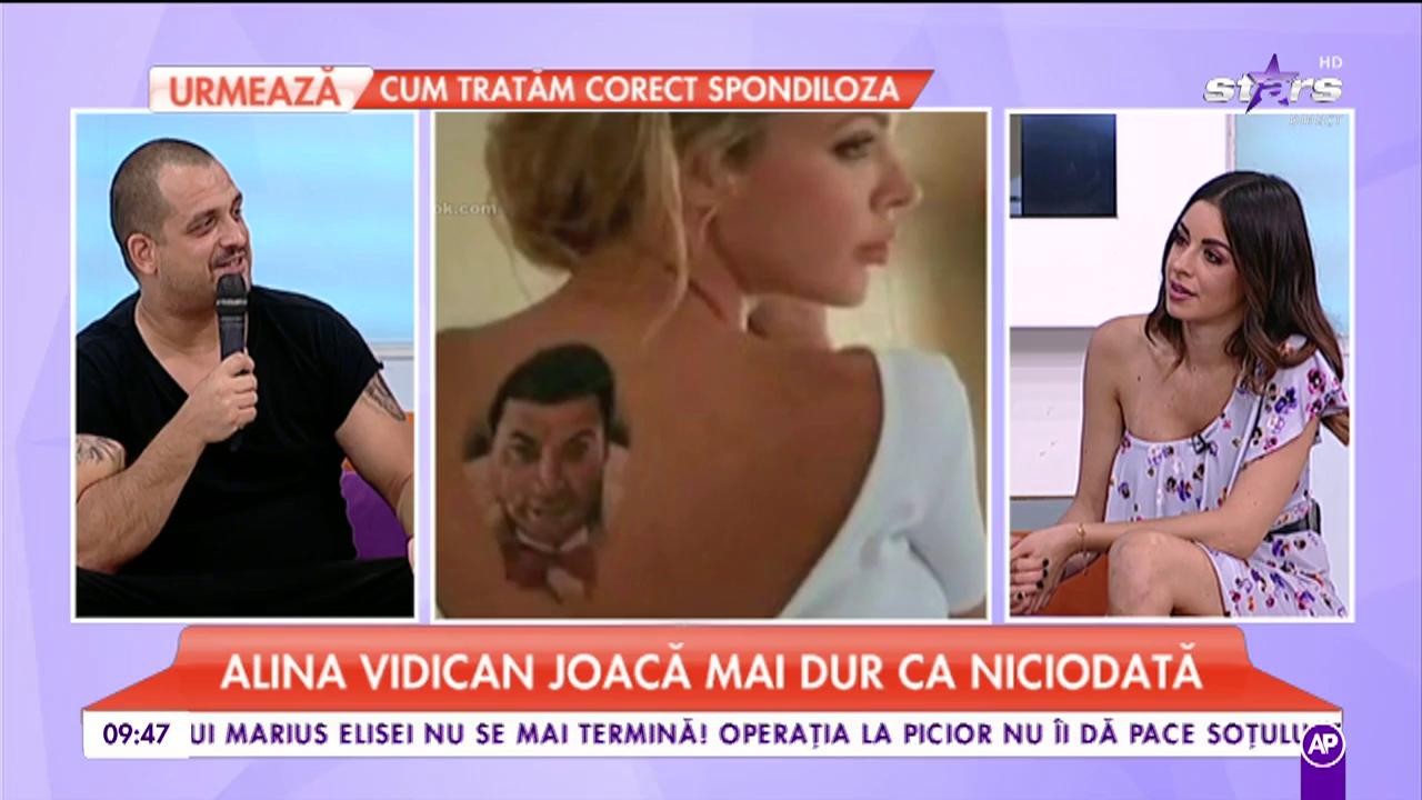 Alina Vidican nu mai vrea să-și mai scoată tatuajele cu Cristi Borcea