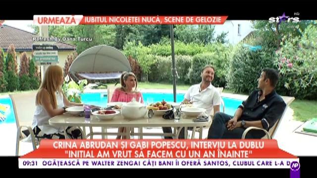 Crina Abrudan şi Gabi Popescu, interviu la dublu: &bdquo;Am vrut să facem nunta mai devreme&rdquo;