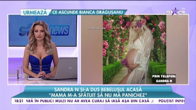 Sandra N și-a dus bebelușul acasă: "A fost destul de greu &icirc;n prima noapte"