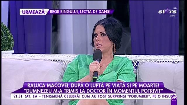 Raluca Macovei, revenire spectaculoasă, după o luptă pe viaţă şi pe moarte, în platoul Cool Summer Nights