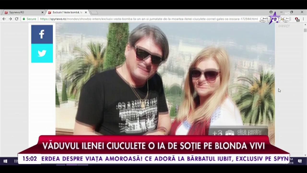 La nici doi ani de la moartea Ilenei Ciuculete, Cornel Galeș se &icirc;nsoară