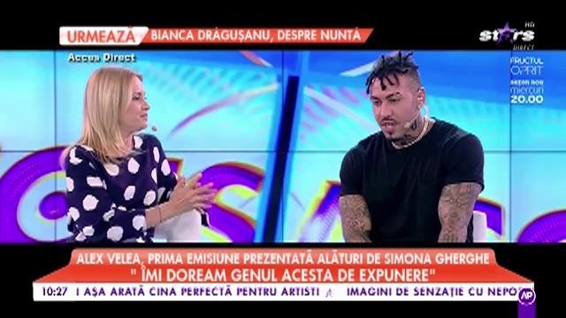 Surpriză de proporții pentru Alex Velea &icirc;n prima emisiune prezentată alături de Simona Gherghe la Acces Direct!