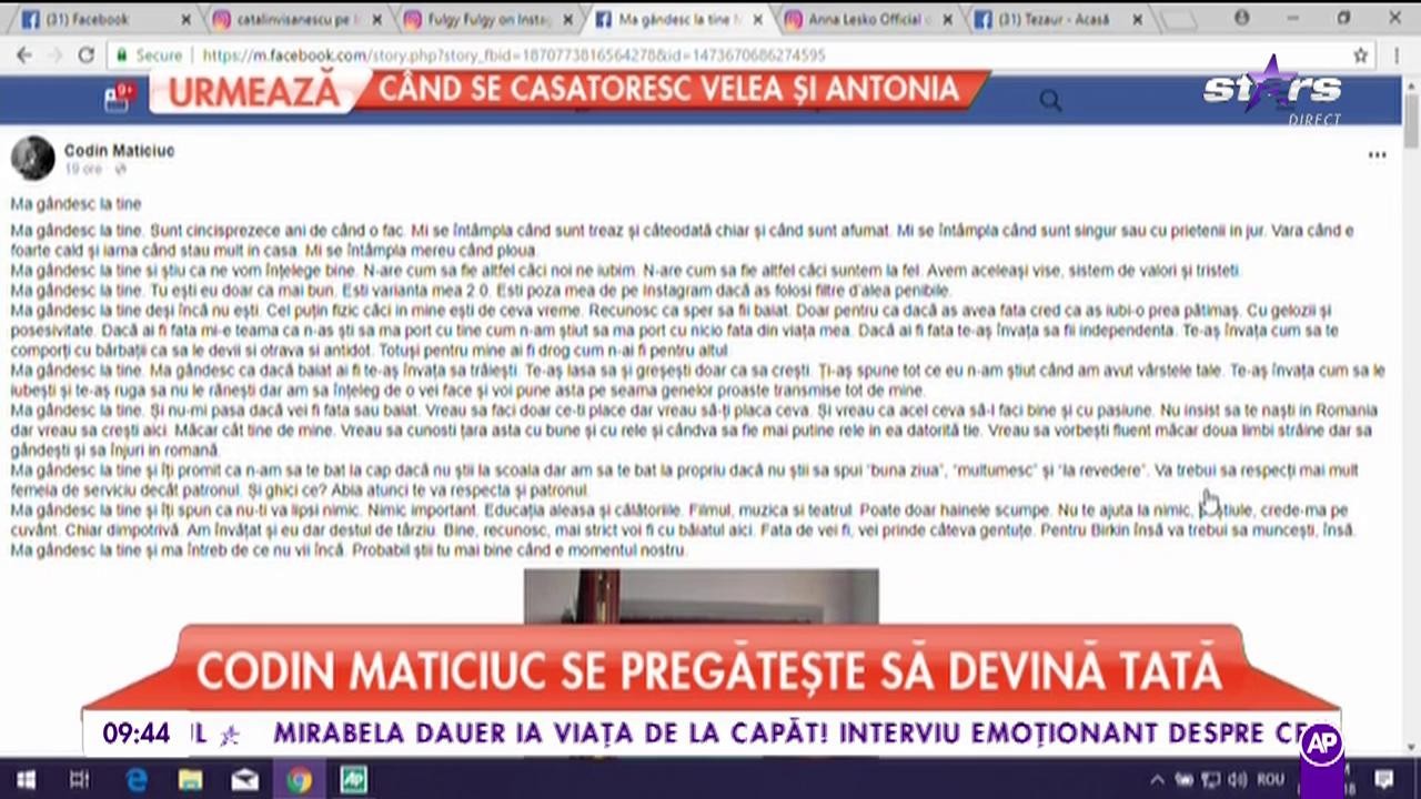 Codin Maticiuc se pregătește să devină tată