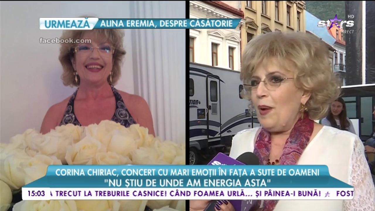 Corina Chiriac, concert cu mari emoții &icirc;n fața a sute de oameni: &rdquo;Nu știu de unde am energia asta&rdquo;