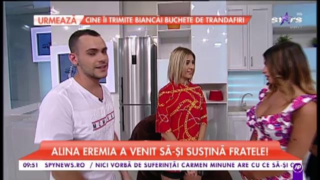 Alina Eremia a venit să-și surprindă fratele pe platourile de la Star Matinal