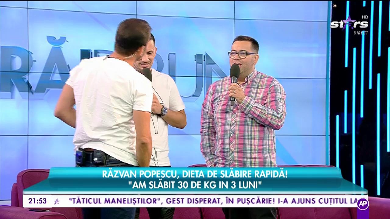 Răzvan Popescu, dietă de slăbire rapidă! „Ajunsesem la 131 de kilograme”