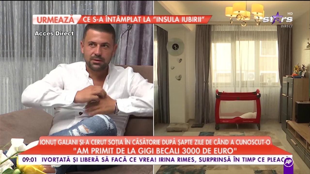 Ionuț Galani și-a cerut soția &icirc;n căsătorie după șapte zile