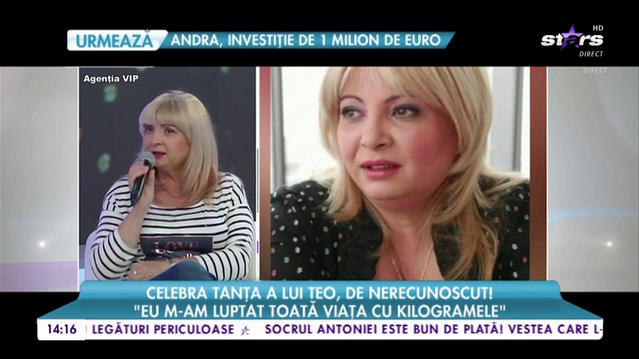 Celebra Tanța a lui Teo, de nerecunoscut! A slăbit 25 de kilograme: &rdquo;Cei mai mulți dintre noi m&acirc;ncăm emoțional&rdquo;