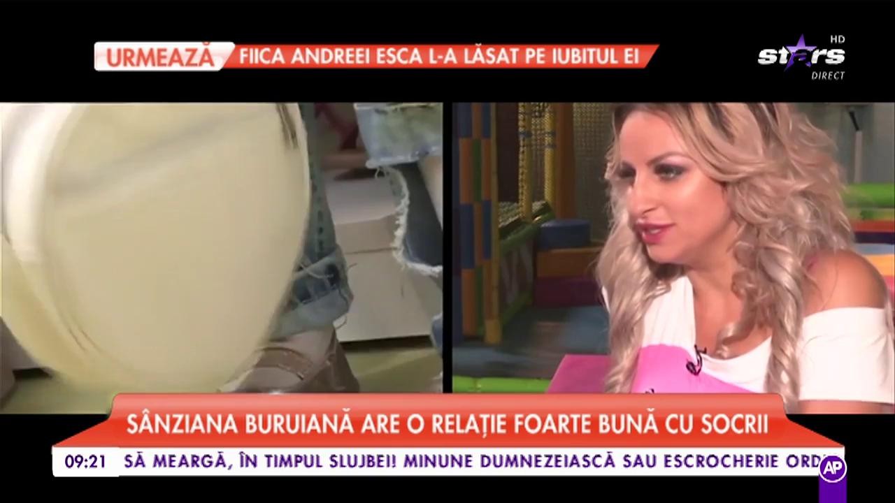 S&acirc;nziana Buruiană este o altă femeie de c&acirc;nd e la casa ei