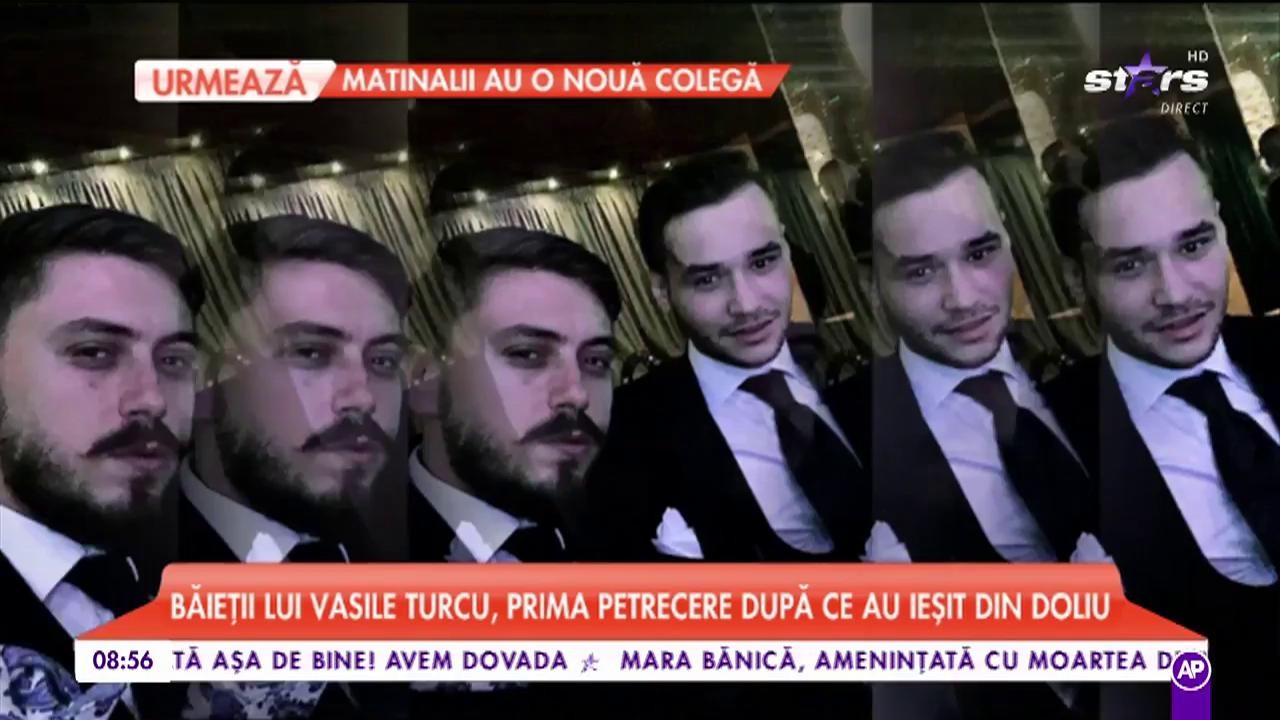 Botez &icirc;n lumea bună a Capitalei. Băieţii lui Vasile Turcu, prima apariţie după ce au ieşit din doliu