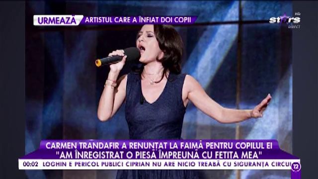 Carmen Trandafir a renunțat la faimă pentru copilul ei