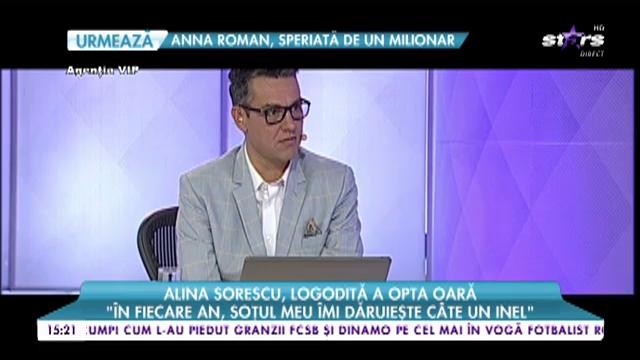 Alina Sorescu, logodită a opta oară: "&Icirc;n fiecare an, soțul &icirc;mi dăruiește c&acirc;te un inel"