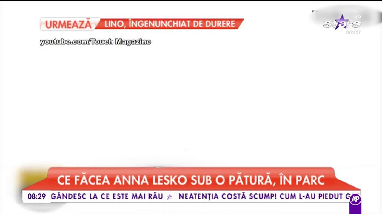 Imagini surprinzătoare cu Anna Lesko &icirc;n parc. Ce face vedeta sub o pătură