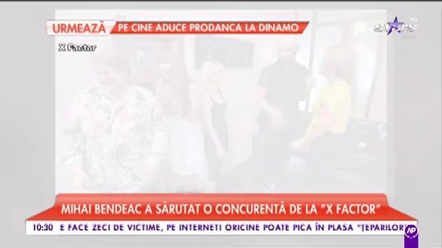 Mihai Bendeac a sărutat o concurentă de la "X Factor"