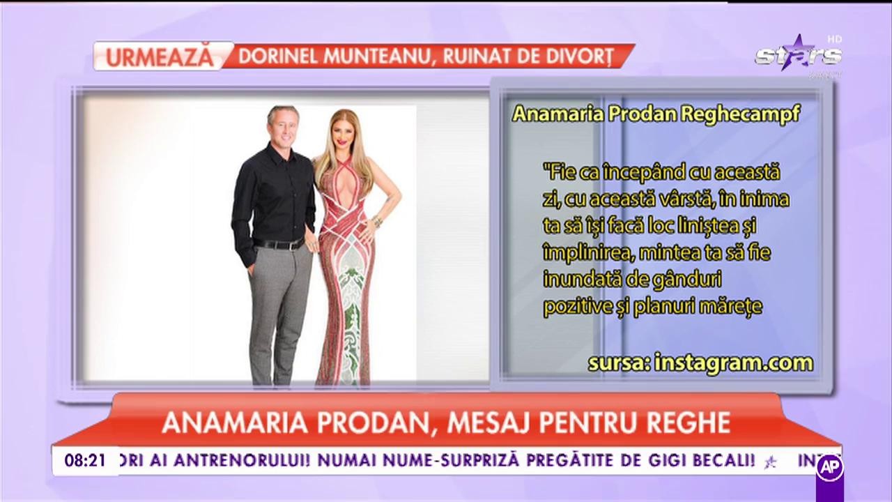 Anamaria Prodan, surprize de ziua lui Reghe