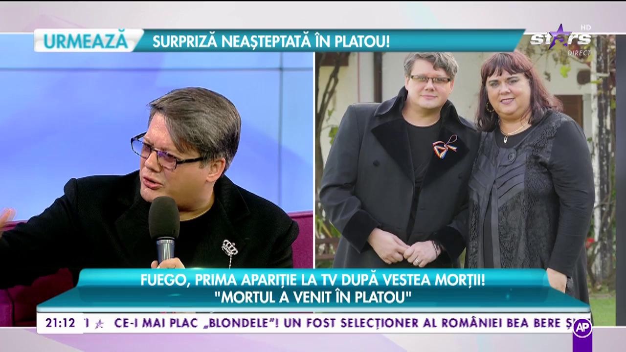 Fuego, prima apariţie într-un platou de televiziune după vestea morţii!