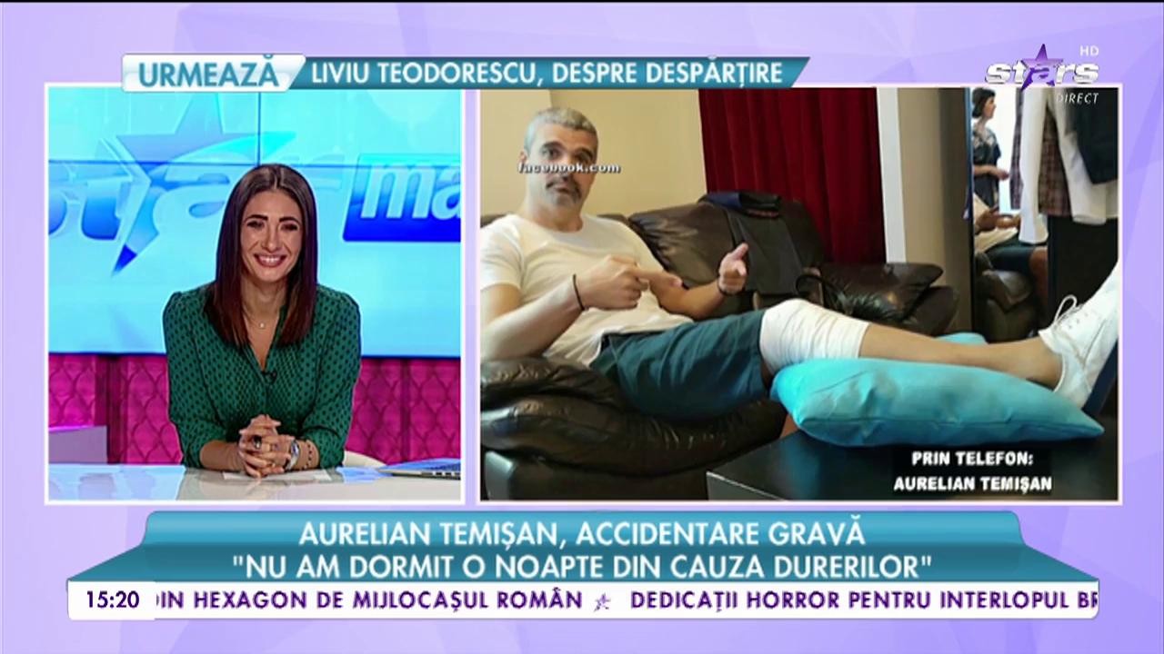 Aurelian Temişan s-a accidentat grav &icirc;n platoul &rdquo;Te cunosc de undeva!&rdquo;: &rdquo;Nu am mai putut să-mi &icirc;ntind piciorul din cauza unui tendon inflamat&rdquo;