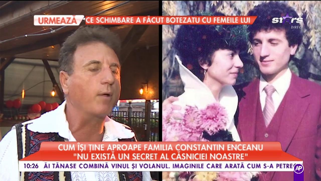 Cum &icirc;și ține aproape familia Constantin Enceanu: &bdquo;Am 35 de ani de căsătorie cu soția mea&rdquo;