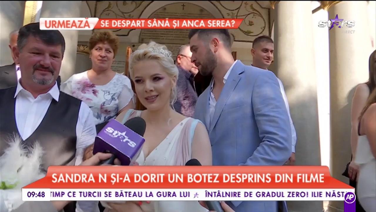 Sandra N şi-a botezat băieţelul