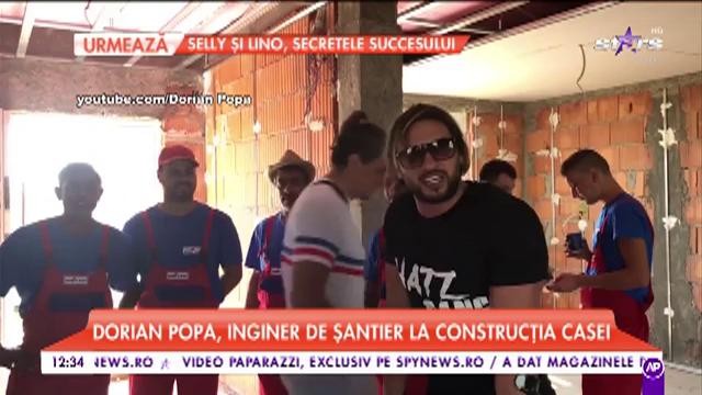 Dorian Popa &icirc;i supraveghează pe muncitori și &icirc;ntr-un picior! Artistul abia așteaptă să se mute &icirc;n noua lui locuință