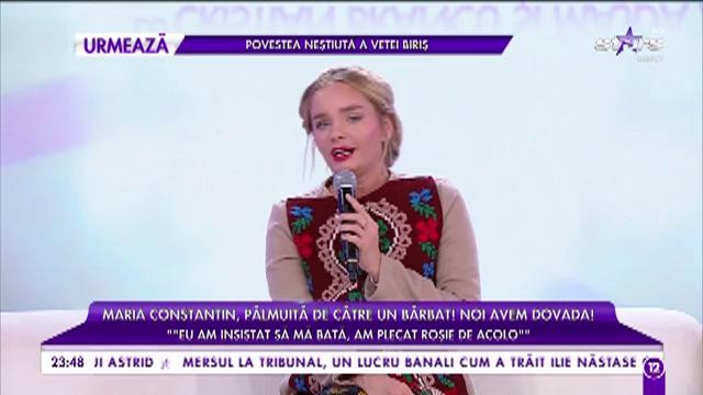 Maria Constantin, pălmuită de către un bărbat: &rdquo;Eu am insistat să mă bată, am plecat roșie de acolo!&rdquo;