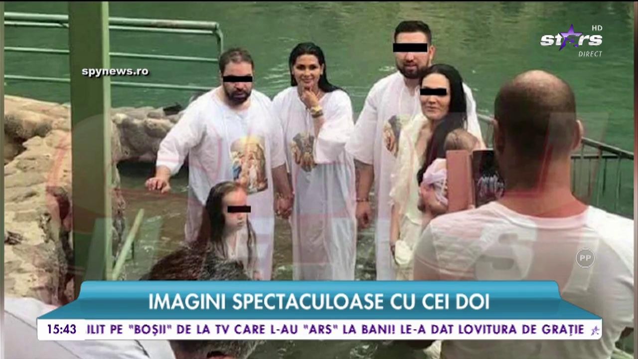 Roxana Dobre și soțul ei, botezați &icirc;n apele Iordanului