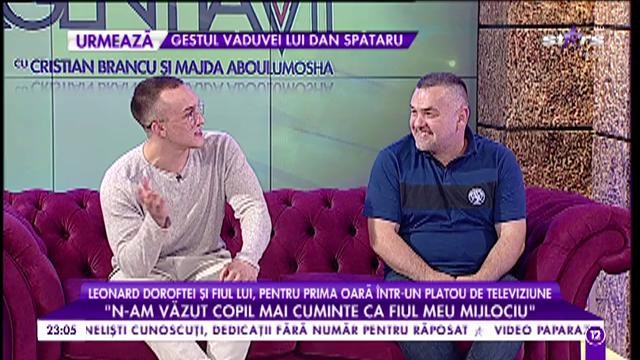 Leonard Doroftei și fiul lui, pentru prima oară &icirc;ntr-un platou de televiziune