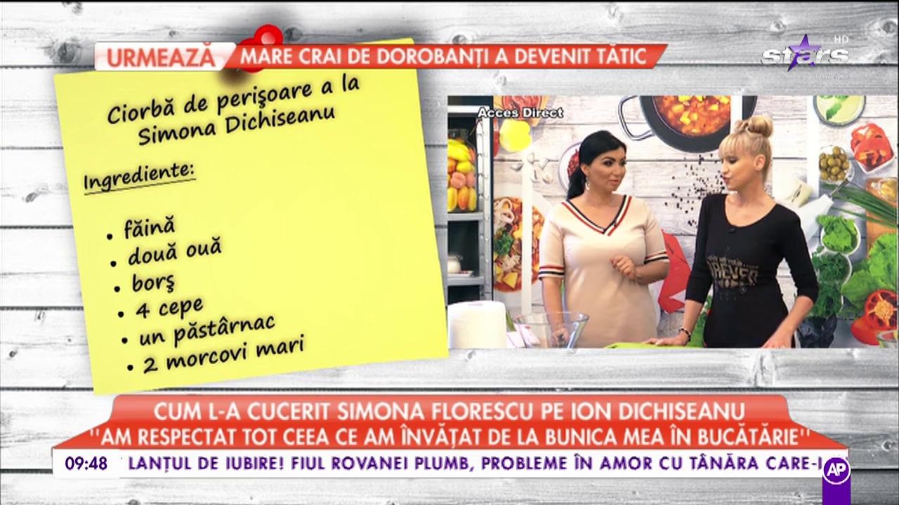 Simona Florescu, dezvăluiri din viaţa ei, &icirc;n bucătărie! Cum l-a cucerit pe Ion Dichiseanu