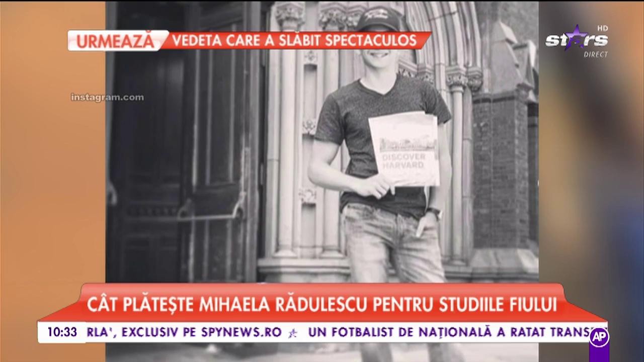 C&acirc;t plăteşte Mihaela Rădulescu pentru studiile fiului său