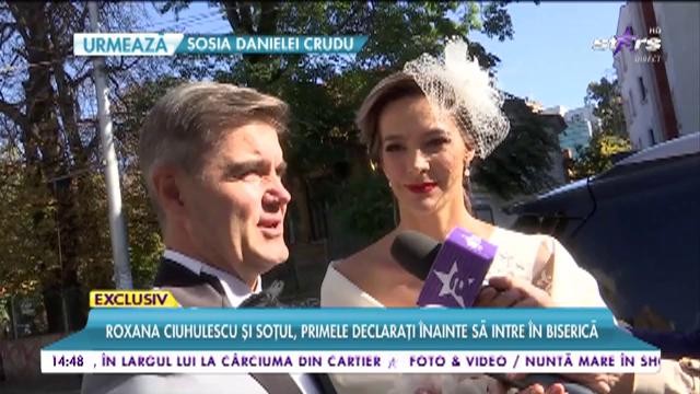 Roxana Ciuhulescu şi soţul, primele declaraţii &icirc;nainte să intre &icirc;n biserică