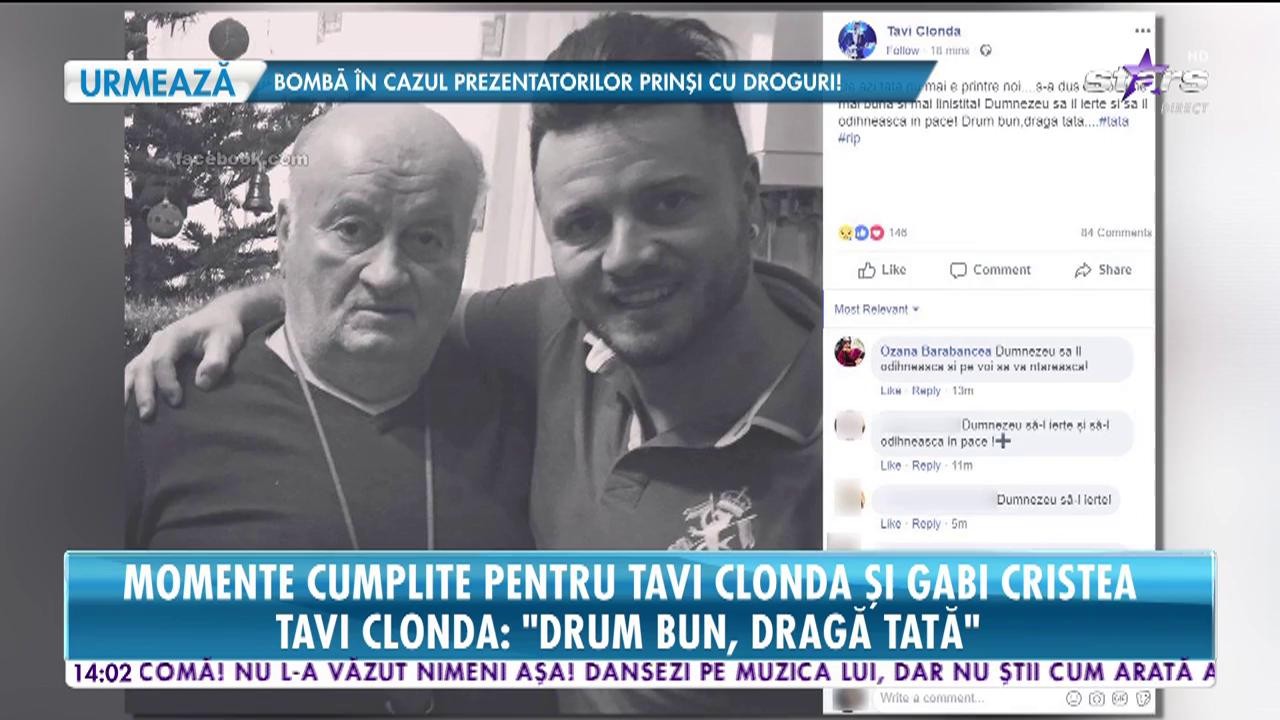 Suferinţă fără margini pentru Tavi Clonda! Tatăl său, pe care &icirc;l iubea nespus de mult s-a stins din viaţă