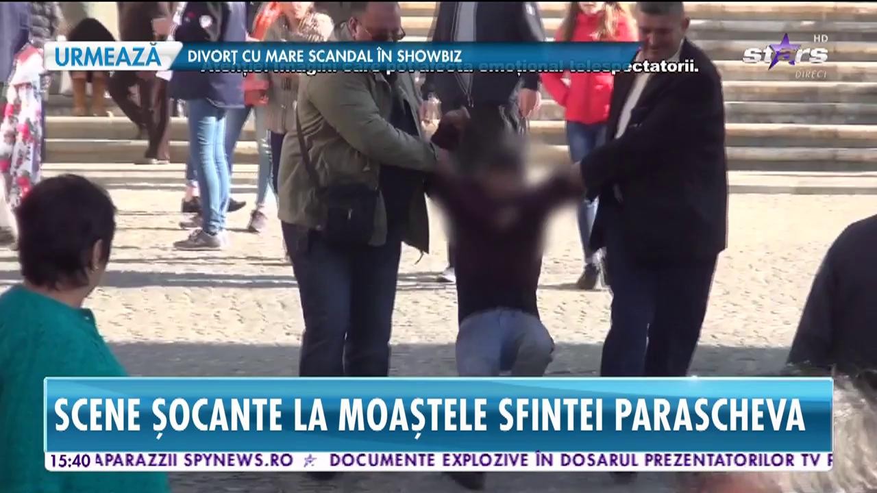 Incident de-a dreptul şocant la biserica Sf&acirc;nta Parascheva din Iaşi.  Un copil a fost agresat fără milă de doi dintre oamenii care ar fi trebuit să asigure paza şi ordinea