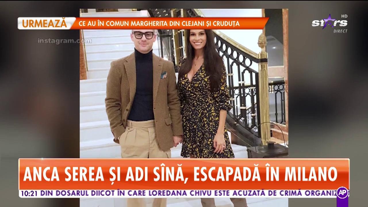 Anca Serea şi Adi S&icirc;nă, escapadă la Milano