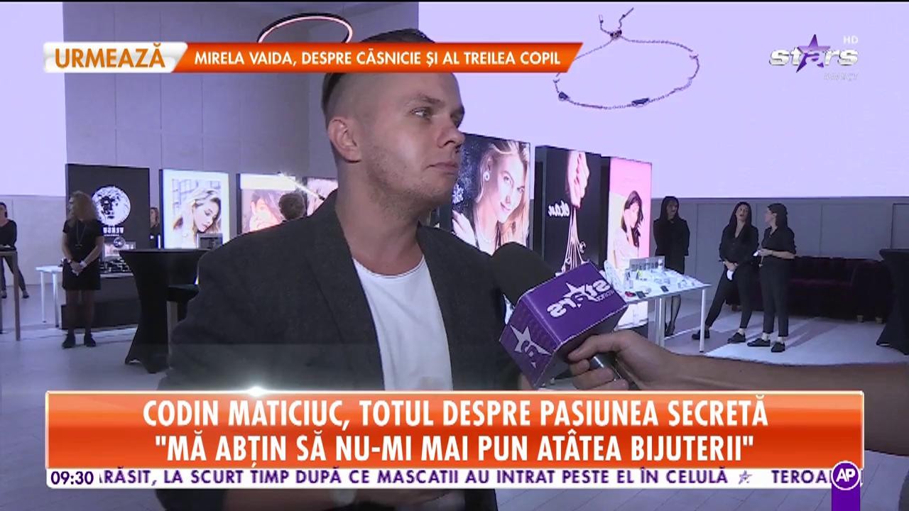 Codin Maticiuc, totul despre pasiunea secretă: &bdquo;Mă abțin să nu-mi mai pun at&acirc;tea bijuterii&rdquo;