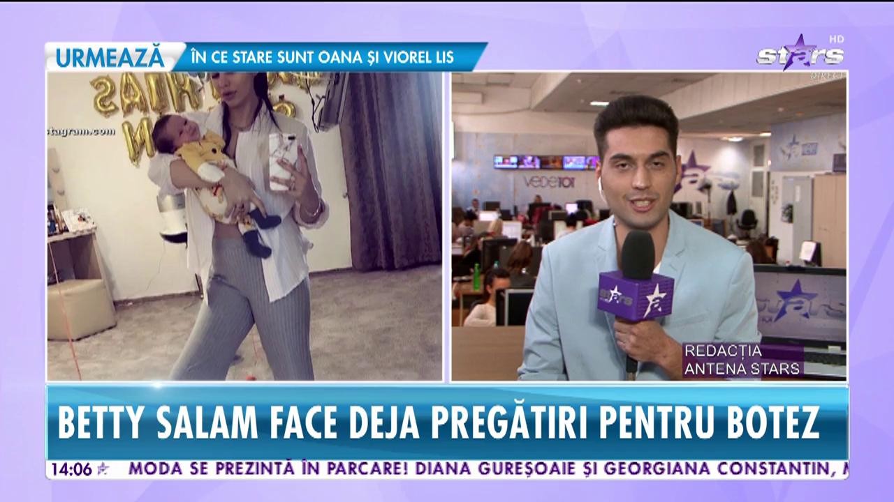 Betty Salam se pregăteşte de botezul micuţului ei