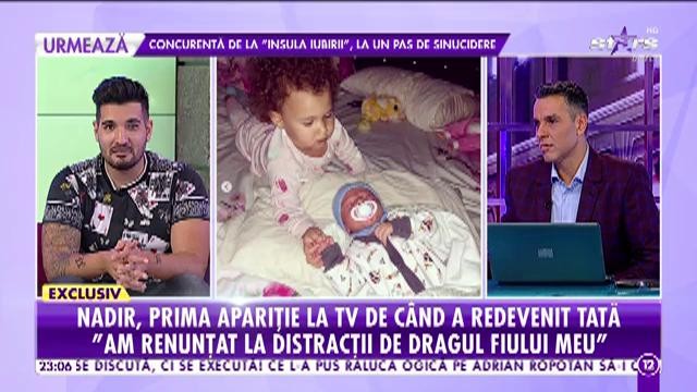 Nadir, prima apariţie la TV de c&acirc;nd a devenit tată! Imagini exclusive cu fiul său Azar