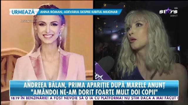 Andreea Bălan, prima apariţie la un eveniment monden, după ce a anunţat că este &icirc;nsărcinată