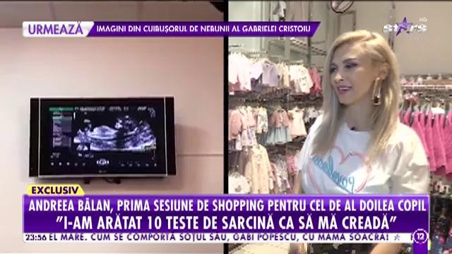 Andreea Bălan, prima sesiune de shopping pentru cel de-al doilea copil