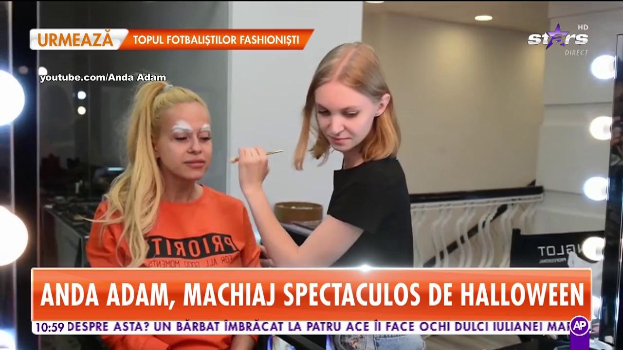 Anda Adam, machiaj spectaculos de Halloween