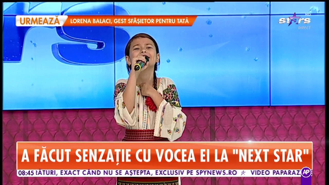 Eliza Popovici, fetița care a făcut senzație cu vocea ei la &bdquo;Next Star&rdquo;, c&acirc;ntă la Star Matinal