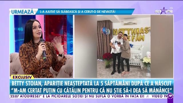 Betty Stoian, apariţie neaşteptată la cinci săptămâni după ce a născut: ”Am alăptat doar două săptămâni. Am făcut ”furia laptelui””