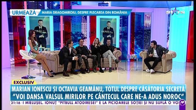 Marian Ionescu și Octavia Geamanu, totul despre căsătoria lor: ”Vom dansa valsul mirilor pe cântecul care ne-a adus noroc”