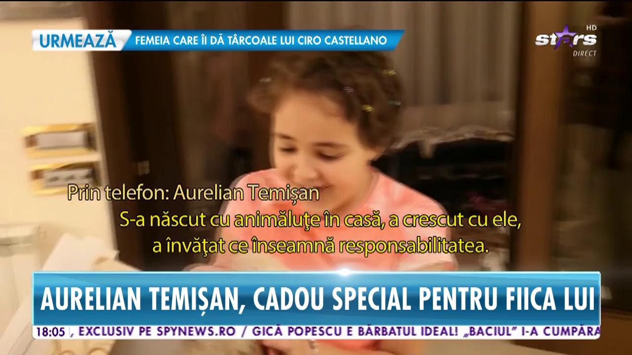 Aurelian Temişan, cadou special pentru fiica lui
