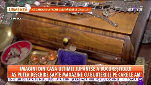Imagini din casa ultimei jup&acirc;nese a Bucureştiului! Kera Calița: "Am 339 de pălării"