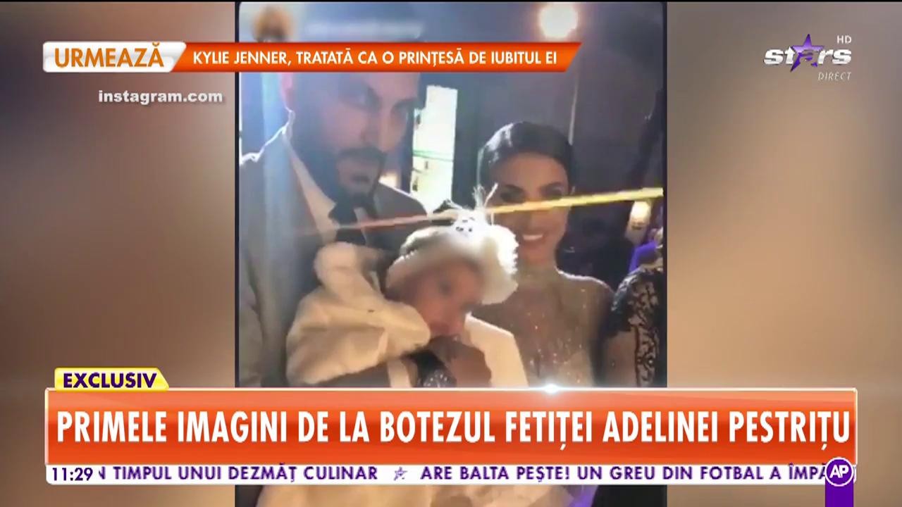 Adelina Pestriţu şi iubitul ei, Virgil, şi-au creştinat fetiţa la o biserică din Dorobanţi