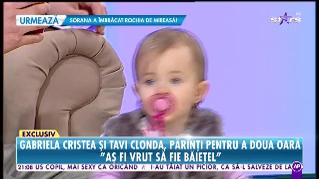 Gabriela Cristea şi Tavi Clonda, părinţi pentru a doua oară! "Aş fi vrut să fie băieţel"