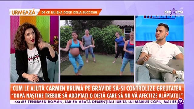 Carmen Bruma sare &icirc;n ajutorul viitoarelor mămici. Programul pentru controlul greutății destinat gravidelor