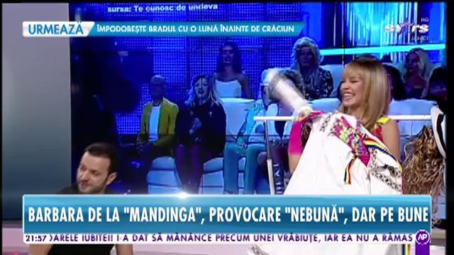 Provocare nebună pentru Barbara, cea mai exotică prezenţă de la "Te cunosc de undeva!"